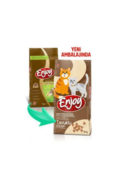 Enjoy Kedi Maması Tavuklu 15 Kg ürün görseli 1