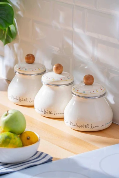Acar Made With Love Emaye 3 Lü Tombik Baharat Takımı 7708 ürün görseli 1