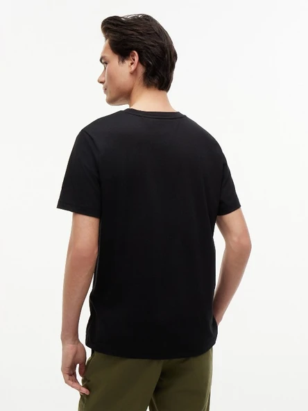 SCRIPT FLAG REGULAR TEE Erkek Siyah T-Shirt - MW0MW43226 - Resim 3