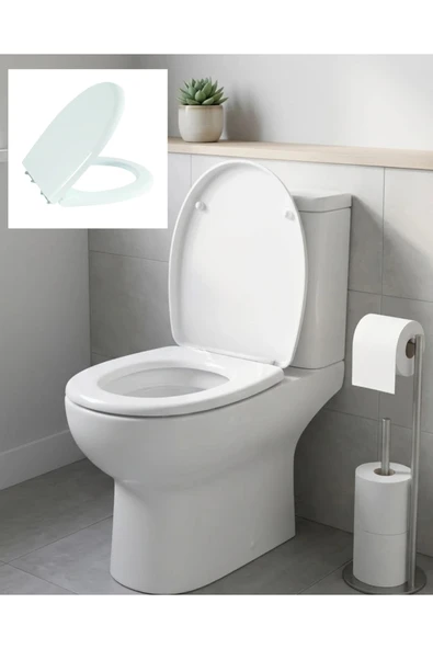 Standart Klozet Kapağı Kolay Montaj Dayanıklı Plastik Universal Uyumlu Tasarım ürün görseli 1