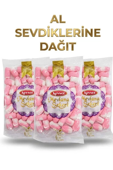 MEVLANA ŞEKERİ ELVAN GÜLLÜ 3 ADET 350 GR. AL DAĞIT ürün görseli 1
