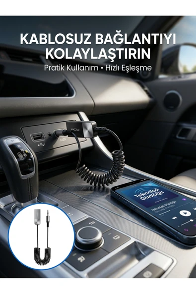 AUX Girişli Cihazlar İçin Kablosuz Bluetooth Adaptörü ürün görseli 1