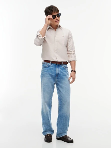 SOLID HERITAGE OXFORD RF SHIRT Erkek Yeşil UK Gömlek - MW0MW35774 ürün görseli 1