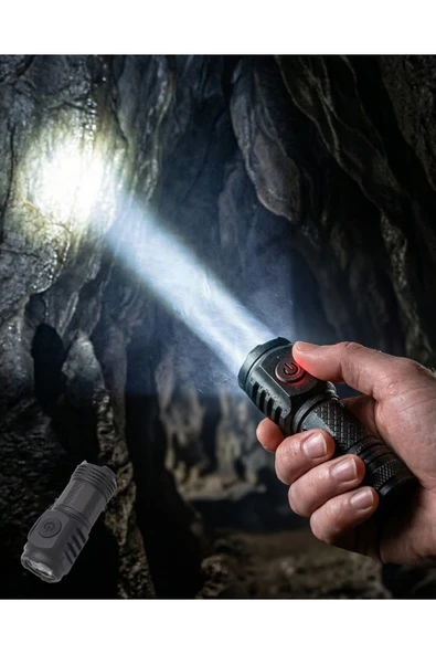 Taşınabilir Mini El Feneri USB Type-C Şarjlı ve Dayanıklı Tasarım ürün görseli 1