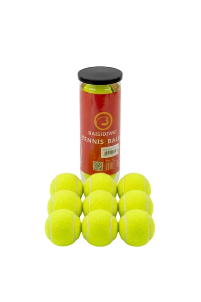 Dayanıklı Tenis Topu 9’lu Set Yüksek Performans ve Dengeli Zıplama ürün görseli 1