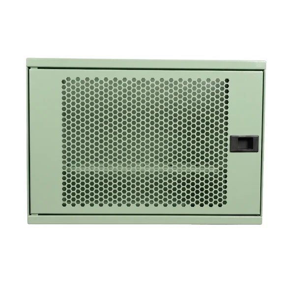 Alfafonet WiFi Box 400 Duvar Tipi Modem ve WiFi Kutusu 400x120x280 mm Yeşil | Perfore Metal Kapak | Montajlı ürün görseli 1