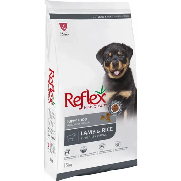 Reflex Yavru Köpek Maması Kuzu Etli Pirinçli 15 Kg ürün görseli 1