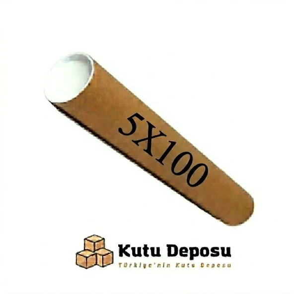 5x100 cm Kapaklı Silindir Postüp Rulo Gönderi Kutusu (5 ADET) ürün görseli 1