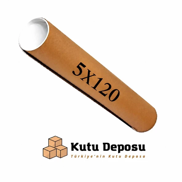 5x120 cm Kapaklı Silindir Postüp Rulo Gönderi Kutusu (5 ADET) ürün görseli 1