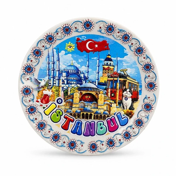 İstanbul Temalı Seramik Magnet Alk5853 ürün görseli 1