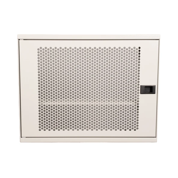 Alfafonet WiFi Box 450 Duvar Tipi Modem ve WiFi Kutusu 450x120x350 mm Mat Beyaz | Perfore Metal Kapak | Montajlı ürün görseli 1