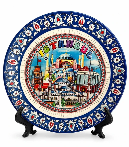 İstanbul Temalı Porselen Dekoratif Tabak 18 Cm Alk5841 ürün görseli 1