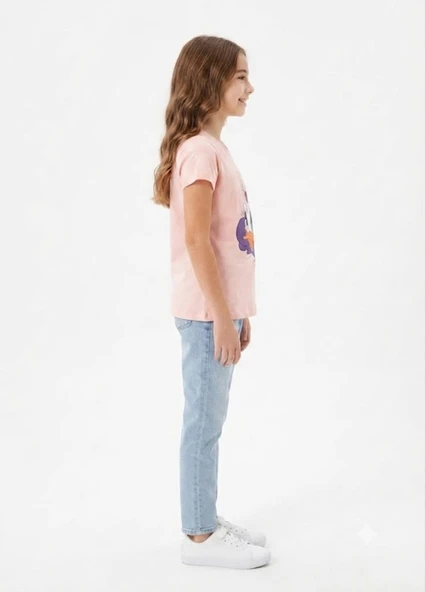 Kız Çocuk Pembe T-Shirt - Resim 2