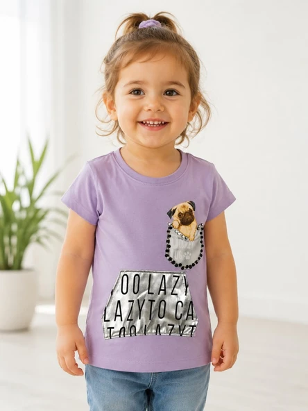Kız Çocuk Mor T-Shirt ürün görseli 1