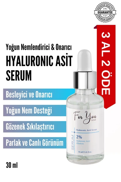For You Gold Yoğun Nemlendirici & Onarıcı Bakım Serumu Hyaluronic Asit – Allontoin Serum 30 Ml ürün görseli 1
