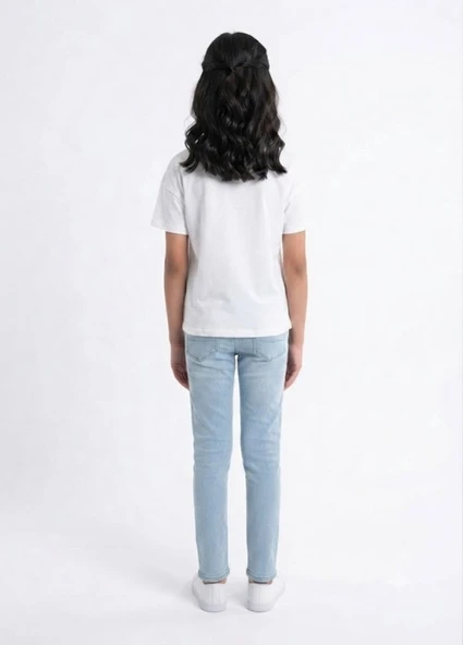 Kız Çocuk Beyaz T-Shirt - Resim 3