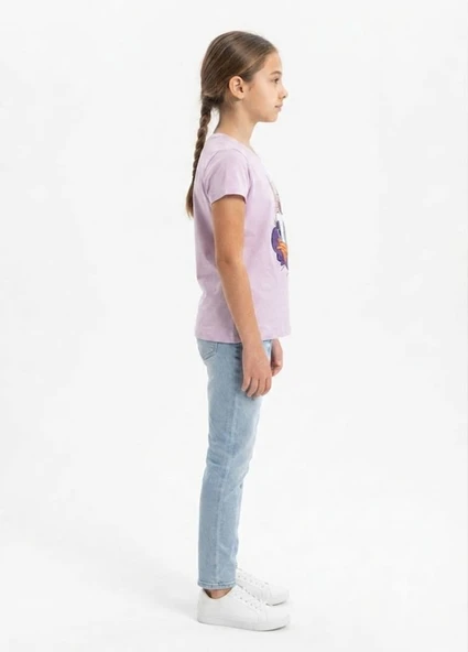 Kız Çocuk Mor T-Shirt - Resim 2