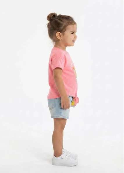 Kız Çocuk Pembe T-Shirt - Resim 2