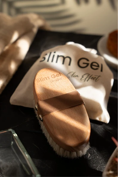 SLİM GEL At Kılı Selülit Fırçası – Doğal Cilt Bakım Fırçası (Kese Hediyelidir) ürün görseli 1