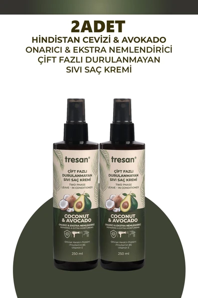 Tresan Coconut Avokado Durulanmayan Saç Kremi 250 ml 2 Adet ürün görseli 1