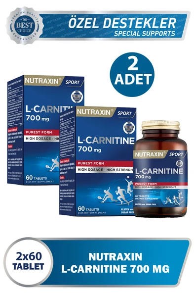 Nutraxin L-Carnitine 60 Kapsül 2 Adet ürün görseli 1