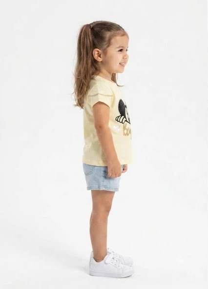 Kız Çocuk Sarı T-Shirt - Resim 2