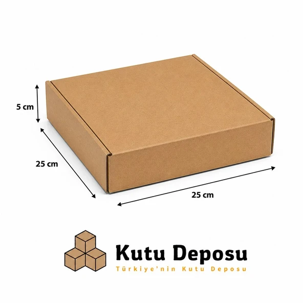 25x25x5 cm E-Ticaret ve Kargo Kutusu (100 ADET) ürün görseli 1