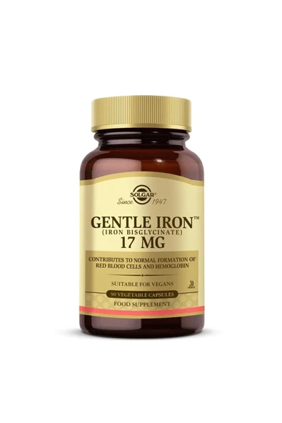 Solgar Gentle Iron 17 mg 90 Kapsül ürün görseli 1