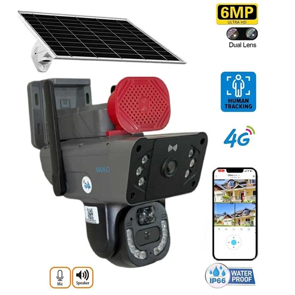O-KAM 3815 4G Dual Lens Solar PTZ Camera 2 LENS ürün görseli 1