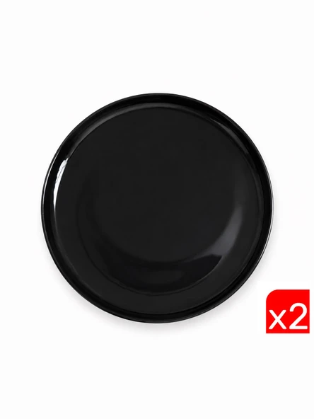 Kütahya Porselen Moderna Servis Tabağı Siyah 24cm MOD24DU740104 2 li ürün görseli 1