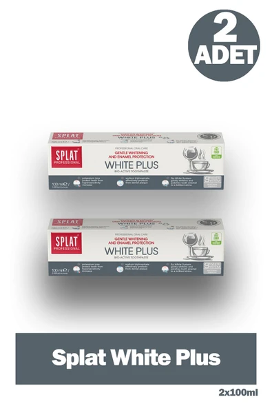 Splat White Plus Beyaz Diş Macunu 100 ml 2 Adet ürün görseli 1