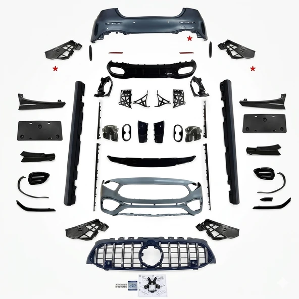 AUTOGP Mercedes w177 sedan a45 body kit tampon seti 2018+ ürün görseli 1