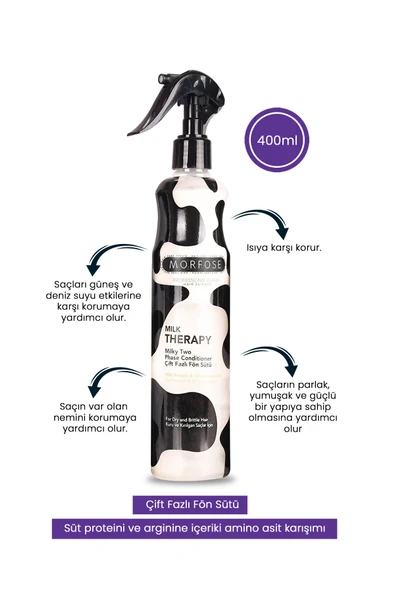 Morfose Milk Therapy Fön Sütü 400 ml - Resim 2