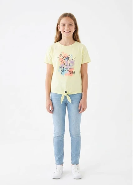 Kız Çocuk Sarı T-Shirt 00666SR ürün görseli 1