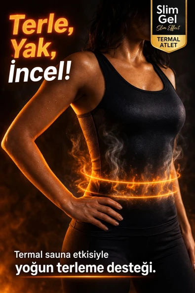SLİM GEL Unisex Termal Sauna Atlet Terletici Spor İçlik Nefes Alabilir Günlük ve Fitness Kullanımına Uygun L ürün görseli 1