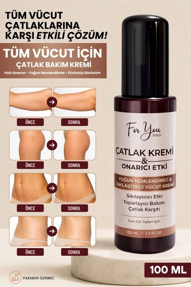 For You Gold Sıkılaştırıcı & Toparlayıcı Isı Etkili Vücut Çatlak Bakım Kremi | Bölgesel Bakım ve Selülit 100 ml ürün görseli 1