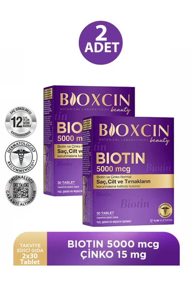 Bioxcin Biotin 5000 mcg 30 Tablet 2 Adet ürün görseli 1