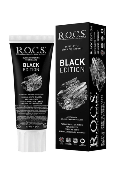 R.O.C.S. Rocs Black Edition Beyazlatıcı Diş Macunu 60 Ml ürün görseli 1