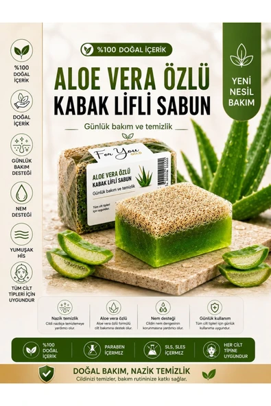 For You Gold Kabak Lifli Aloe Vera Özlü El Yapımı Sabun ürün görseli 1
