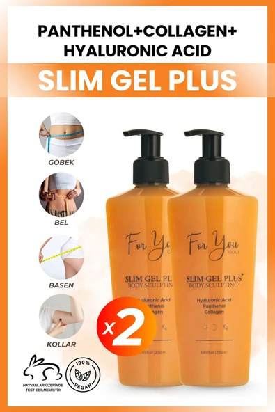 For You Gold Slim Jel Plus 2'li Fırsat–İnceltme,Toparlama,Sıkılaşma Yardımcı, Selülit ve Çatlak Karşıtı Jel-Krem ürün görseli 1