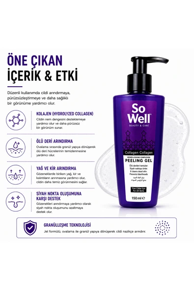 So Well Collagen Peeling Gel 150 ml - Resim 6