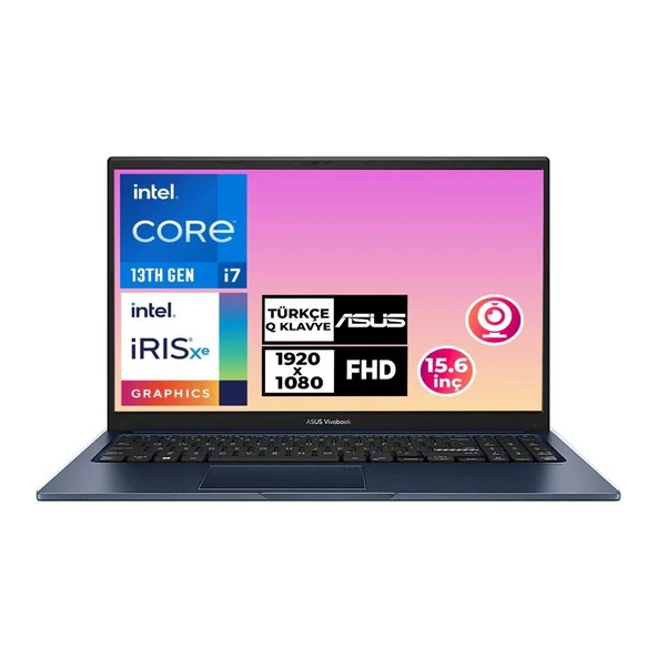 Vivobook 15 X1504VA-NJ1499-24 I7-1355U 24GB 512GB SSD 15.6" Fhd Freedos Taşınabilir Bilgisayar ürün görseli 1