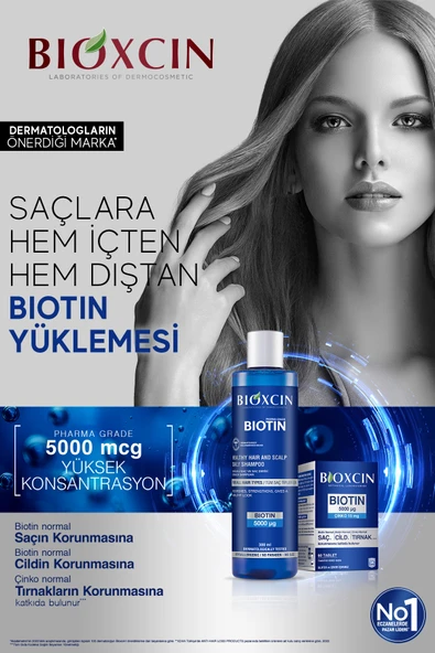 Bioxcin Şampuan Günlük Biotin 300 ml 3 Adet - Resim 7