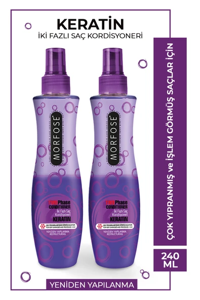 Morfose Keratin Fön Suyu Mor 240 ml 2 Adet ürün görseli 1