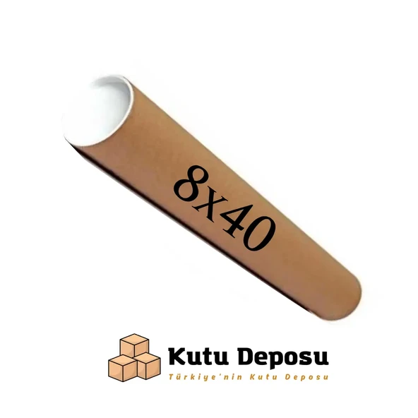 8x40 cm Kapaklı Silindir Postüp Rulo Gönderi Kutusu (10 ADET) ürün görseli 1