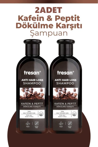 Tresan Kafein Peptit Dökülme Karşıtı Şampuan 300 ml 2 Adet ürün görseli 1