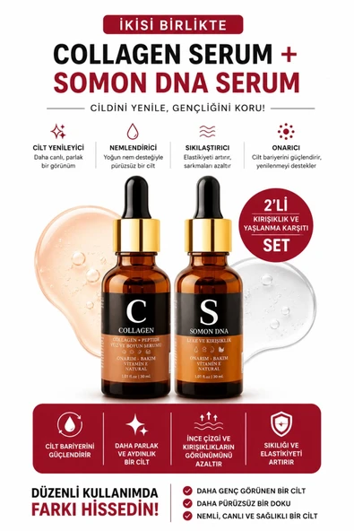 For You Gold Somon Dna - Collagen Serum (anti Aging Kırışıklık Ve Yaşlılık Karşıtı Yüz Bakım Serumu) Seti ürün görseli 1