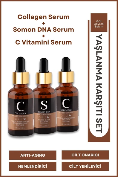 For You Gold Collegen & Somon Dna & C Vitamini Cilt Bakım Serum Seti(avantajlı Set) ürün görseli 1