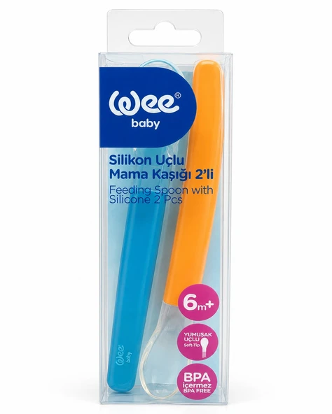 Wee Baby Silikon Uçlu Mama Kaşığı 2li ürün görseli 1