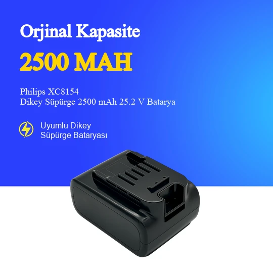 Philips XC8154 Dikey Süpürge 2500 mAh 25.2V Batarya ürün görseli 1